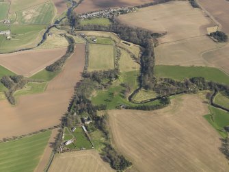 Oblique aerial view of Blackadder House and Allanbank farmstead, taken from the W.