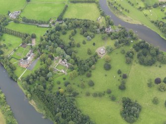 Oblique aerial view centred on the Abbey, taken from the SW.