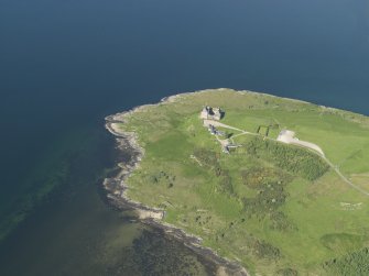 General oblique aerial view of Duart Castle, taken from the WSW.