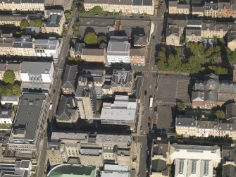 General oblique aerial view of Garnethill, centred on Glasgow School of Art, taken from the S.