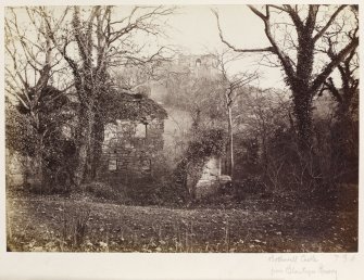Page 7/5. Distant view of Bothwell Castle, from Blantyre Priory.
Titled 'Bothwell Castle from Blantyre Priory.'
PHOTOGRAPH ALBUM 146: THE ANNAN ALBUM Page 7/5