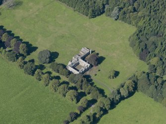 General oblique aerial view of the Panmure  Estate, centred on the house, taken from the SE.