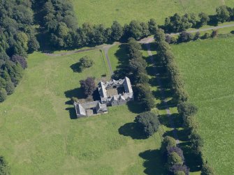 General oblique aerial view of the Panmure  Estate, centred on the house, taken from the W.