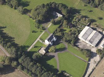 Oblique aerial view of Gallery Laird's House, taken from the SE.