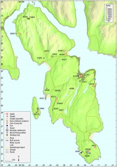Map - Distribution of Early Historic and Medieval sites and artefacts.