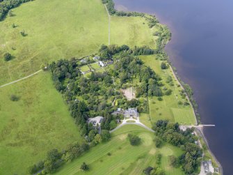 Oblique aerial view of Ross Priory and policies, taken from the ENE.