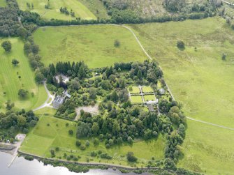 Oblique aerial view of Ross Priory and policies, taken from the NW.