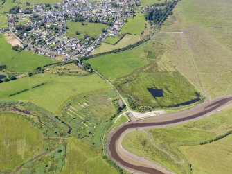 General oblique aerial view of Wigtown Harbour, taken from the SE.