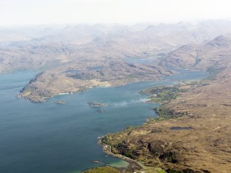 General oblique aerial view of Loch Ailort, taken from the W.