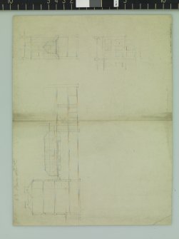 Section and elevations for 63 Princes Street, Edinburgh.