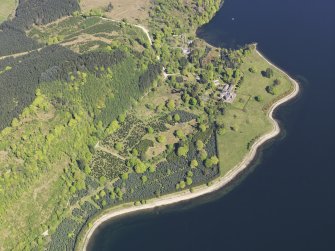 General oblique aerial view of Minard Castle, taken from the SSW.