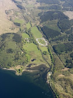 General oblique aerial view of Castle Lachlan, taken from the WSW.