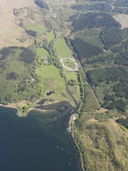 General oblique aerial view of Castle Lachlan, taken from the SW.