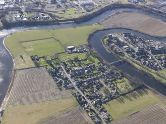 General oblique aerial view of Cambuskenneth, taken from the NNE.