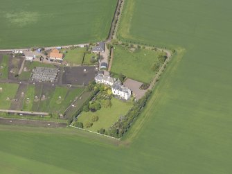 Oblique aerial view of Ballencrieff House, taken from the ENE.