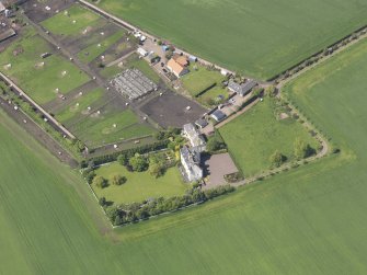 Oblique aerial view of Ballencrieff Granary, taken from the E.