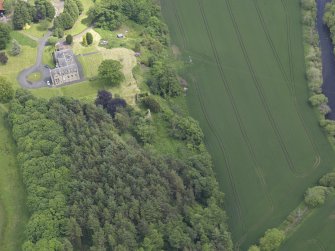 Oblique aerial view of Blanerne Castle, taken from the W.