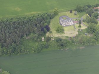 Oblique aerial view of Blanerne Castle, taken from the S.