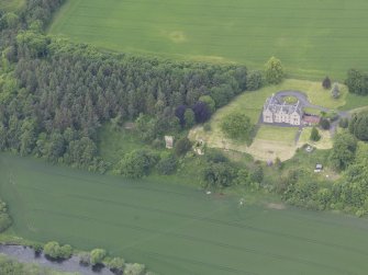 Oblique aerial view of Blanerne Castle, taken from the SSE.