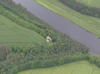 Oblique aerial view of Littledean Tower, taken from the SSE.