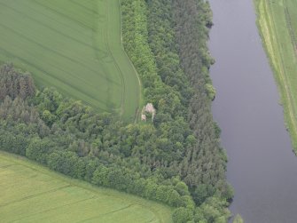 Oblique aerial view of Littledean Tower, taken from the E.