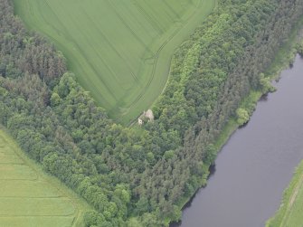 Oblique aerial view of Littledean Tower, taken from the ENE.