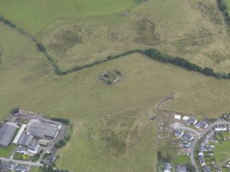 Oblique aerial view of Caisteal Dubh, taken from the SSW.