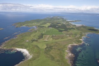 General oblique aerial view of the Isle of Gigha and Sound of Gigha, looking NNE.