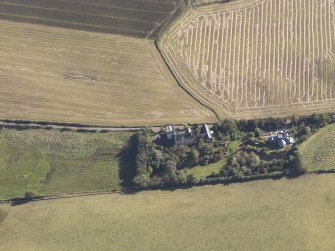 Oblique aerial view of Plean Tower, taken from the W.