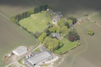 Oblique aerial view of Tillycairn House, looking to the N.