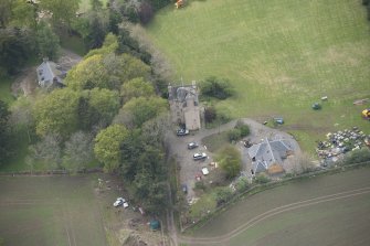Oblique aerial view of Tillycairn House, looking to the W.