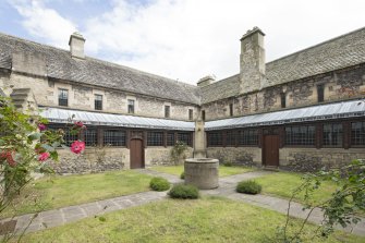 Cloister courtyard, view from north west