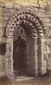 View of doorway.
Titled: 'Doorway of St. Oran's Chapel, Iona, 1458 G.W.W.'