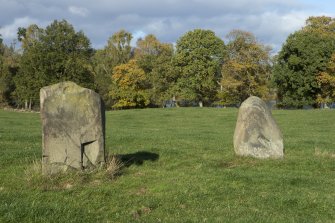 Pair of standing stones, view from south east