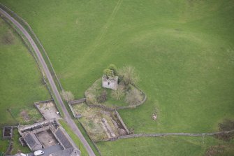 Oblique aerial view of Lag Tower, looking ENE.