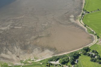 Oblique aerial view of the fish traps, looking WSW.