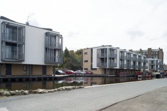 General view of new development on the Leamington Wharf, Union Canal, Edinburgh, taken from the north-east.