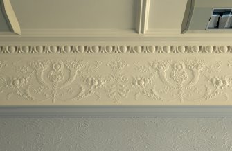 Level 3, east wing, south west corner room, detail of cornice