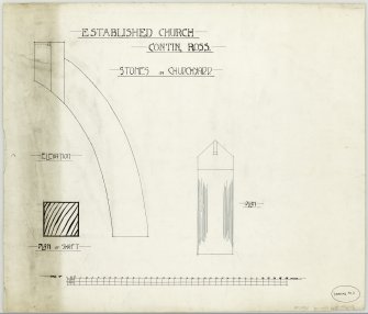 Drawings of architectural fragment of Established Church, Contin