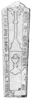 Medieval calvary cross grave slab