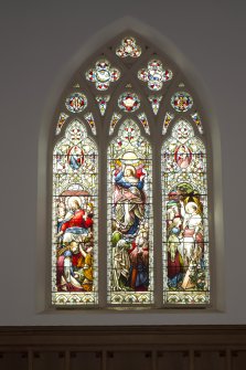 Detail of stained glass window.