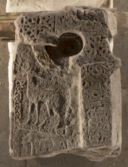 Carpow Pictish cross slab fragment face a