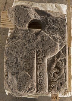 Carpow Pictish cross slab fragment face c (including scale)