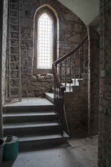 General view of staircase to north gallery.