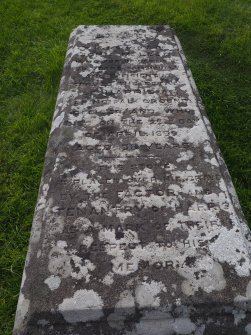 Rodel burial ground. Table slab to John Mcleod, principal ground officer on the estate of Harris, d. 1859.