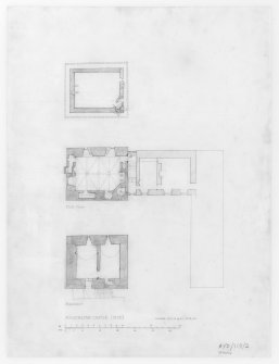 Drawing showing floor plans.