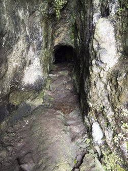 Eigg, Massacre Cave. Entrance passage. 