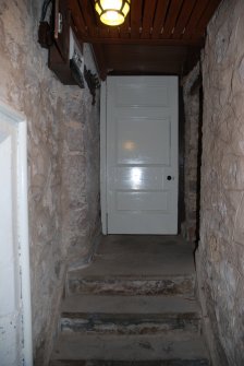 Standing building survey, Room 0/9, General view of door, Kellie Castle, Arbirlot