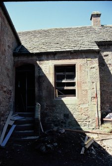 Standing building survey, Room 0/12, General view of door, Kellie Castle, Arbirlot