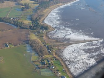 Aerial view of Redcastle, north shore of Beauly Firth, looking E.